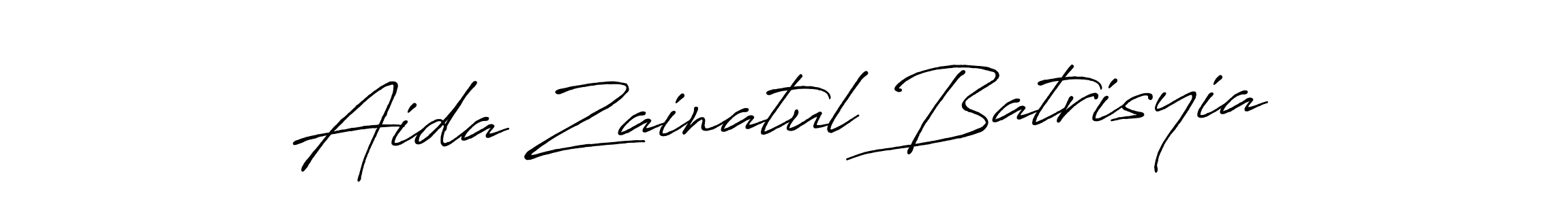 Use a signature maker to create a handwritten signature online. With this signature software, you can design (Antro_Vectra_Bolder) your own signature for name Aida Zainatul Batrisyia. Aida Zainatul Batrisyia signature style 7 images and pictures png