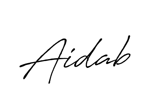 Also we have Aidab name is the best signature style. Create professional handwritten signature collection using Antro_Vectra_Bolder autograph style. Aidab signature style 7 images and pictures png