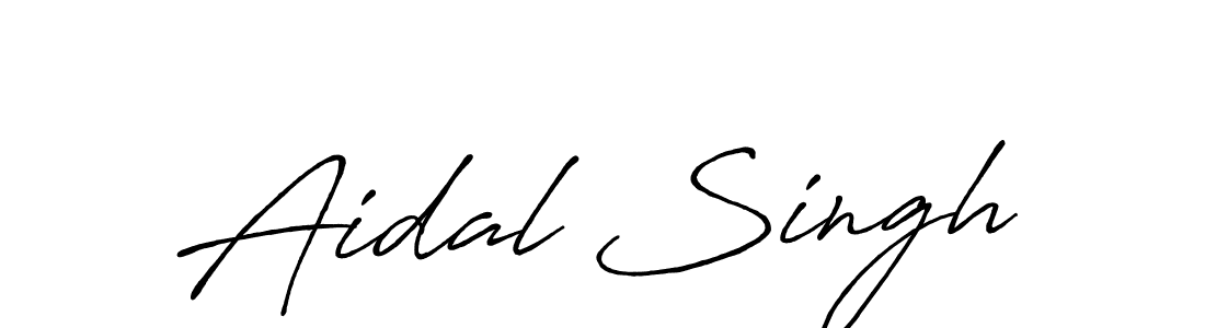 Design your own signature with our free online signature maker. With this signature software, you can create a handwritten (Antro_Vectra_Bolder) signature for name Aidal Singh. Aidal Singh signature style 7 images and pictures png