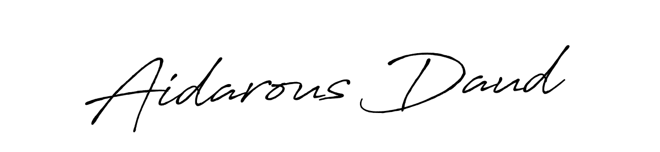The best way (Antro_Vectra_Bolder) to make a short signature is to pick only two or three words in your name. The name Aidarous Daud include a total of six letters. For converting this name. Aidarous Daud signature style 7 images and pictures png