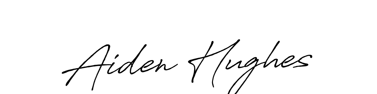 How to make Aiden Hughes name signature. Use Antro_Vectra_Bolder style for creating short signs online. This is the latest handwritten sign. Aiden Hughes signature style 7 images and pictures png