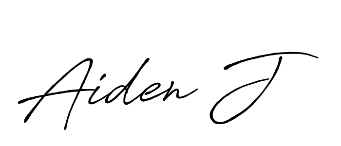 Also we have Aiden J name is the best signature style. Create professional handwritten signature collection using Antro_Vectra_Bolder autograph style. Aiden J signature style 7 images and pictures png