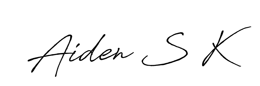 It looks lik you need a new signature style for name Aiden S K. Design unique handwritten (Antro_Vectra_Bolder) signature with our free signature maker in just a few clicks. Aiden S K signature style 7 images and pictures png