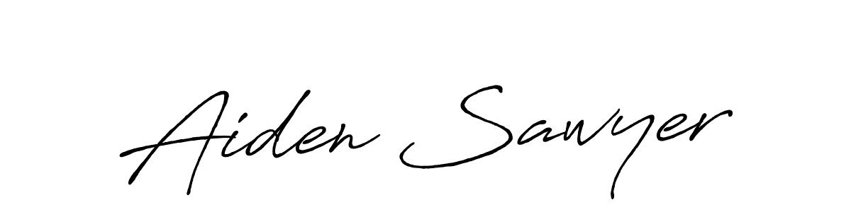 Make a beautiful signature design for name Aiden Sawyer. With this signature (Antro_Vectra_Bolder) style, you can create a handwritten signature for free. Aiden Sawyer signature style 7 images and pictures png