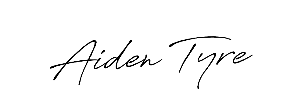 Make a beautiful signature design for name Aiden Tyre. With this signature (Antro_Vectra_Bolder) style, you can create a handwritten signature for free. Aiden Tyre signature style 7 images and pictures png