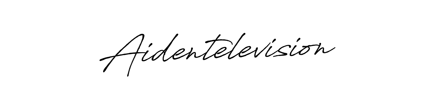 Design your own signature with our free online signature maker. With this signature software, you can create a handwritten (Antro_Vectra_Bolder) signature for name Aidentelevision. Aidentelevision signature style 7 images and pictures png