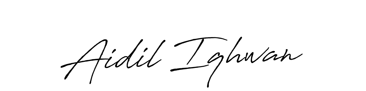 Aidil Iqhwan stylish signature style. Best Handwritten Sign (Antro_Vectra_Bolder) for my name. Handwritten Signature Collection Ideas for my name Aidil Iqhwan. Aidil Iqhwan signature style 7 images and pictures png