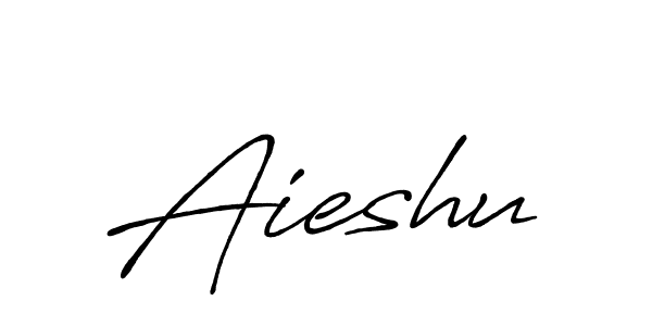 How to make Aieshu signature? Antro_Vectra_Bolder is a professional autograph style. Create handwritten signature for Aieshu name. Aieshu signature style 7 images and pictures png