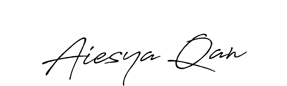 Aiesya Qan stylish signature style. Best Handwritten Sign (Antro_Vectra_Bolder) for my name. Handwritten Signature Collection Ideas for my name Aiesya Qan. Aiesya Qan signature style 7 images and pictures png