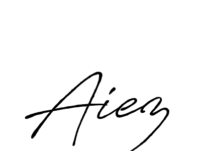 How to make Aiez signature? Antro_Vectra_Bolder is a professional autograph style. Create handwritten signature for Aiez name. Aiez signature style 7 images and pictures png