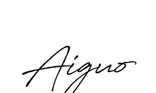 How to make Aiguo name signature. Use Antro_Vectra_Bolder style for creating short signs online. This is the latest handwritten sign. Aiguo signature style 7 images and pictures png