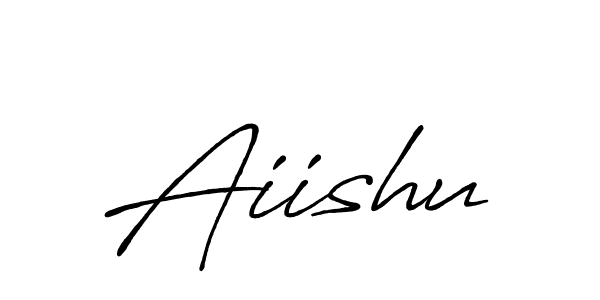 Make a beautiful signature design for name Aiishu. With this signature (Antro_Vectra_Bolder) style, you can create a handwritten signature for free. Aiishu signature style 7 images and pictures png