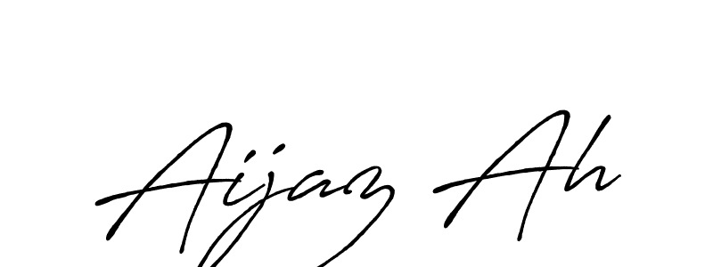 Create a beautiful signature design for name Aijaz Ah. With this signature (Antro_Vectra_Bolder) fonts, you can make a handwritten signature for free. Aijaz Ah signature style 7 images and pictures png