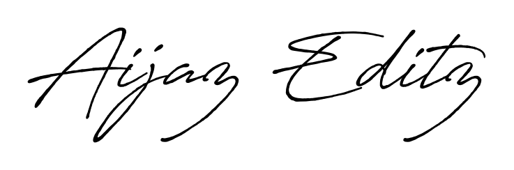 A modern signature idea for name Aijaz Editz using Antro_Vectra_Bolder font. Clean strokes and elegant curves make it stand out instantly. Aijaz Editz signature style 7 images and pictures png