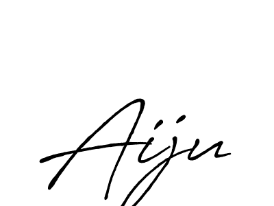 How to make Aiju name signature. Use Antro_Vectra_Bolder style for creating short signs online. This is the latest handwritten sign. Aiju signature style 7 images and pictures png