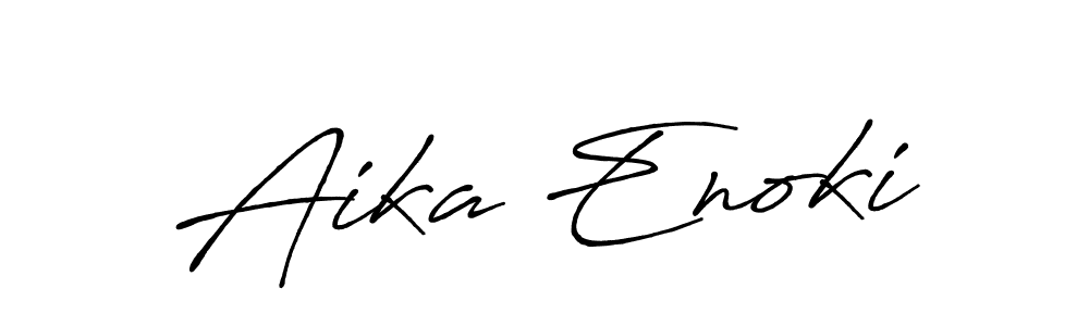 Create a beautiful signature design for name Aika Enoki. With this signature (Antro_Vectra_Bolder) fonts, you can make a handwritten signature for free. Aika Enoki signature style 7 images and pictures png