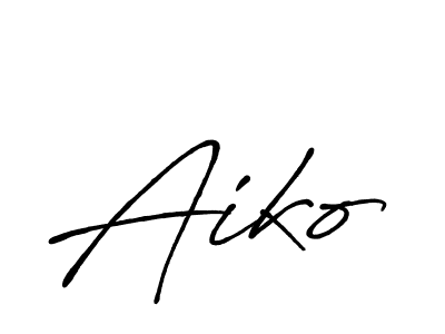 Also we have Aiko name is the best signature style. Create professional handwritten signature collection using Antro_Vectra_Bolder autograph style. Aiko signature style 7 images and pictures png