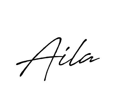 Aila stylish signature style. Best Handwritten Sign (Antro_Vectra_Bolder) for my name. Handwritten Signature Collection Ideas for my name Aila. Aila signature style 7 images and pictures png