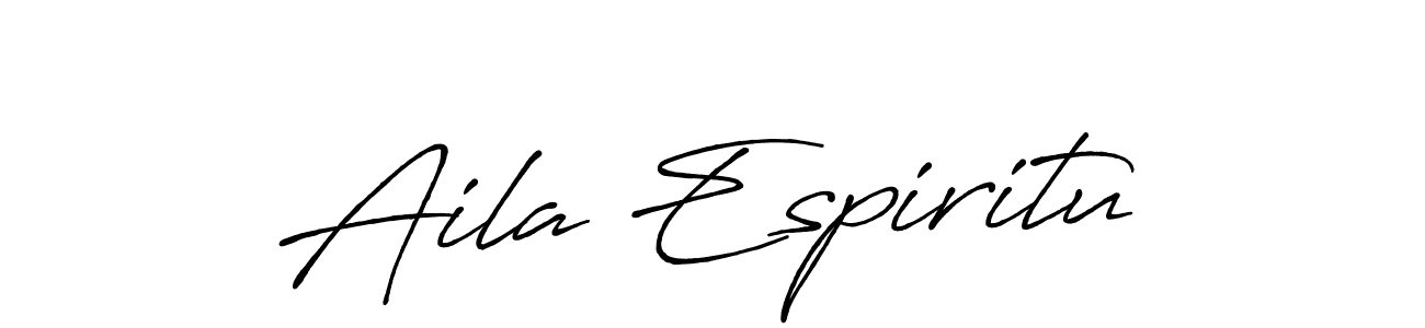 Design your own signature with our free online signature maker. With this signature software, you can create a handwritten (Antro_Vectra_Bolder) signature for name Aila Espiritu. Aila Espiritu signature style 7 images and pictures png