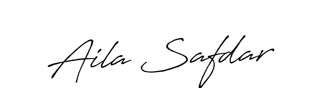 Make a beautiful signature design for name Aila Safdar. With this signature (Antro_Vectra_Bolder) style, you can create a handwritten signature for free. Aila Safdar signature style 7 images and pictures png