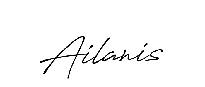 Use a signature maker to create a handwritten signature online. With this signature software, you can design (Antro_Vectra_Bolder) your own signature for name Ailanis. Ailanis signature style 7 images and pictures png