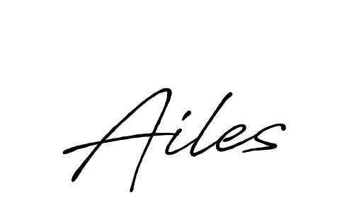 Make a beautiful signature design for name Ailes. With this signature (Antro_Vectra_Bolder) style, you can create a handwritten signature for free. Ailes signature style 7 images and pictures png