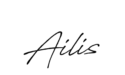 if you are searching for the best signature style for your name Ailis. so please give up your signature search. here we have designed multiple signature styles  using Antro_Vectra_Bolder. Ailis signature style 7 images and pictures png