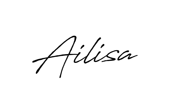Make a beautiful signature design for name Ailisa. With this signature (Antro_Vectra_Bolder) style, you can create a handwritten signature for free. Ailisa signature style 7 images and pictures png