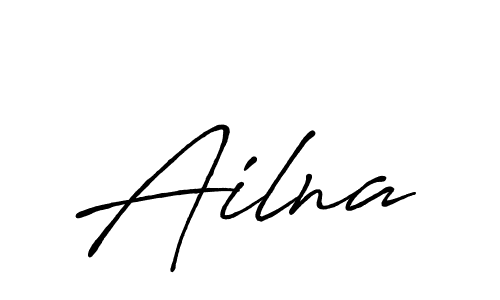 How to make Ailna name signature. Use Antro_Vectra_Bolder style for creating short signs online. This is the latest handwritten sign. Ailna signature style 7 images and pictures png