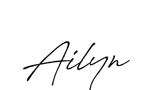 Ailyn stylish signature style. Best Handwritten Sign (Antro_Vectra_Bolder) for my name. Handwritten Signature Collection Ideas for my name Ailyn. Ailyn signature style 7 images and pictures png