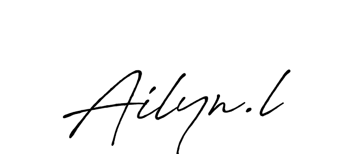 if you are searching for the best signature style for your name Ailyn.l. so please give up your signature search. here we have designed multiple signature styles  using Antro_Vectra_Bolder. Ailyn.l signature style 7 images and pictures png