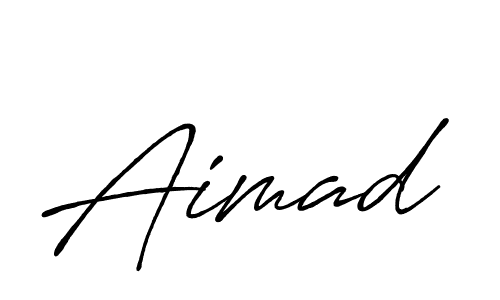 Design your own signature with our free online signature maker. With this signature software, you can create a handwritten (Antro_Vectra_Bolder) signature for name Aimad. Aimad signature style 7 images and pictures png