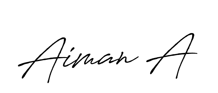 Create a beautiful signature design for name Aiman A. With this signature (Antro_Vectra_Bolder) fonts, you can make a handwritten signature for free. Aiman A signature style 7 images and pictures png