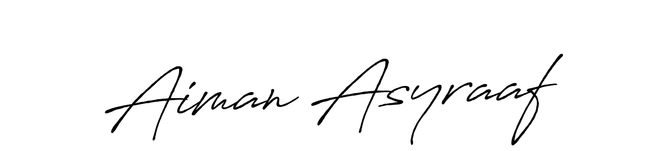 The best way (Antro_Vectra_Bolder) to make a short signature is to pick only two or three words in your name. The name Aiman Asyraaf include a total of six letters. For converting this name. Aiman Asyraaf signature style 7 images and pictures png