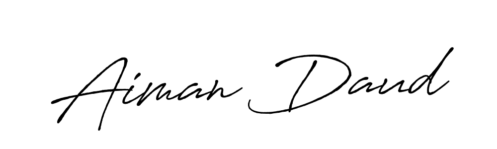 Create a beautiful signature design for name Aiman Daud. With this signature (Antro_Vectra_Bolder) fonts, you can make a handwritten signature for free. Aiman Daud signature style 7 images and pictures png