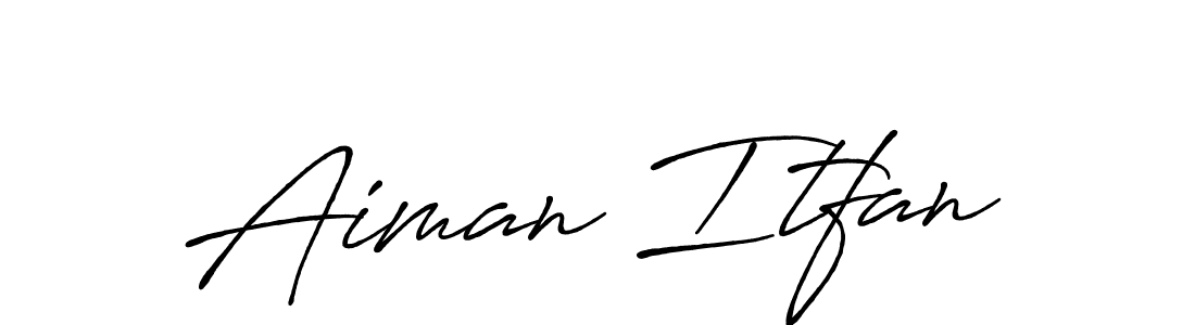 Aiman Itfan stylish signature style. Best Handwritten Sign (Antro_Vectra_Bolder) for my name. Handwritten Signature Collection Ideas for my name Aiman Itfan. Aiman Itfan signature style 7 images and pictures png