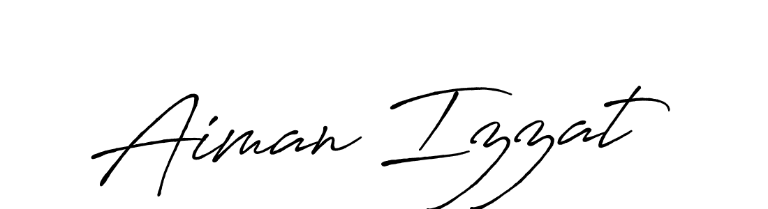 The best way (Antro_Vectra_Bolder) to make a short signature is to pick only two or three words in your name. The name Aiman Izzat include a total of six letters. For converting this name. Aiman Izzat signature style 7 images and pictures png