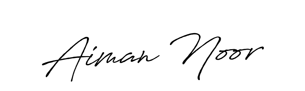 Design your own signature with our free online signature maker. With this signature software, you can create a handwritten (Antro_Vectra_Bolder) signature for name Aiman Noor. Aiman Noor signature style 7 images and pictures png