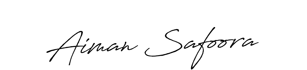 How to make Aiman Safoora signature? Antro_Vectra_Bolder is a professional autograph style. Create handwritten signature for Aiman Safoora name. Aiman Safoora signature style 7 images and pictures png