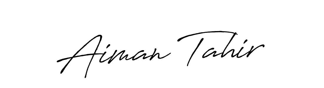 Design your own signature with our free online signature maker. With this signature software, you can create a handwritten (Antro_Vectra_Bolder) signature for name Aiman Tahir. Aiman Tahir signature style 7 images and pictures png