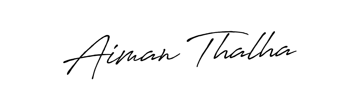 Aiman Thalha stylish signature style. Best Handwritten Sign (Antro_Vectra_Bolder) for my name. Handwritten Signature Collection Ideas for my name Aiman Thalha. Aiman Thalha signature style 7 images and pictures png