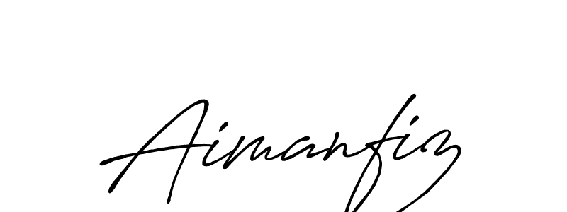 Create a beautiful signature design for name Aimanfiz. With this signature (Antro_Vectra_Bolder) fonts, you can make a handwritten signature for free. Aimanfiz signature style 7 images and pictures png