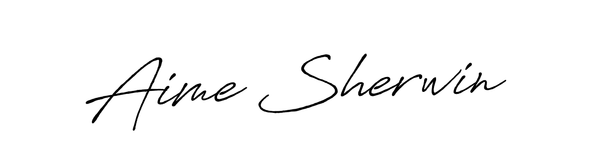 Create a beautiful signature design for name Aime Sherwin. With this signature (Antro_Vectra_Bolder) fonts, you can make a handwritten signature for free. Aime Sherwin signature style 7 images and pictures png