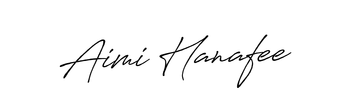 Also You can easily find your signature by using the search form. We will create Aimi Hanafee name handwritten signature images for you free of cost using Antro_Vectra_Bolder sign style. Aimi Hanafee signature style 7 images and pictures png