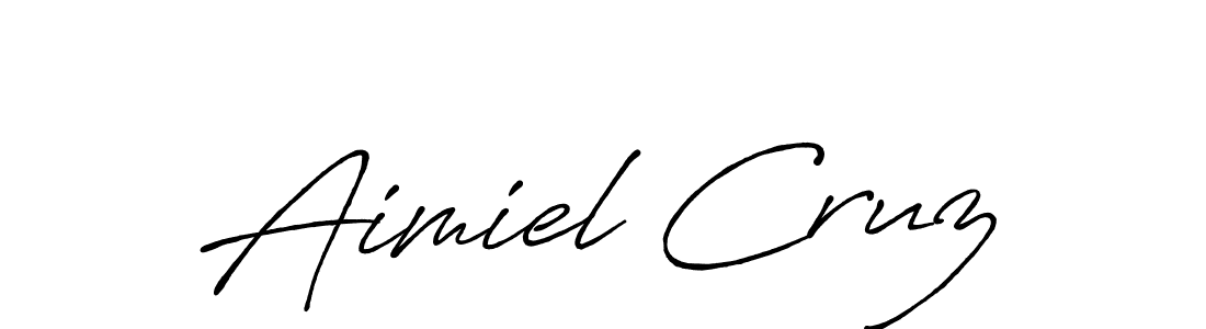 The best way (Antro_Vectra_Bolder) to make a short signature is to pick only two or three words in your name. The name Aimiel Cruz include a total of six letters. For converting this name. Aimiel Cruz signature style 7 images and pictures png