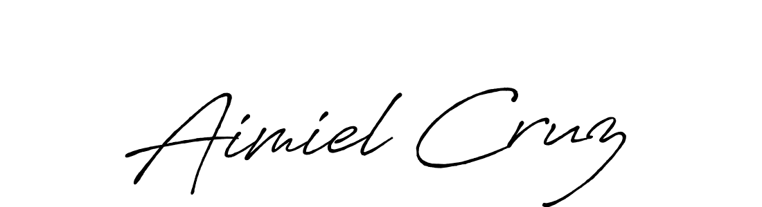 The best way (Antro_Vectra_Bolder) to make a short signature is to pick only two or three words in your name. The name Aimiel Cruz include a total of six letters. For converting this name. Aimiel Cruz signature style 7 images and pictures png
