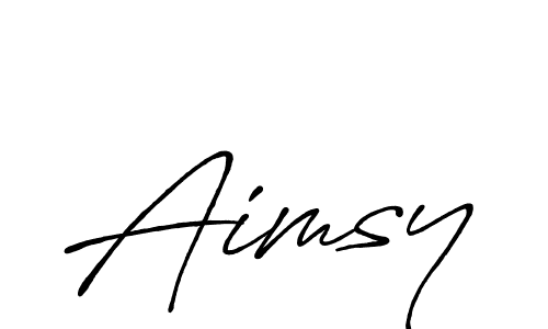 Make a beautiful signature design for name Aimsy. With this signature (Antro_Vectra_Bolder) style, you can create a handwritten signature for free. Aimsy signature style 7 images and pictures png