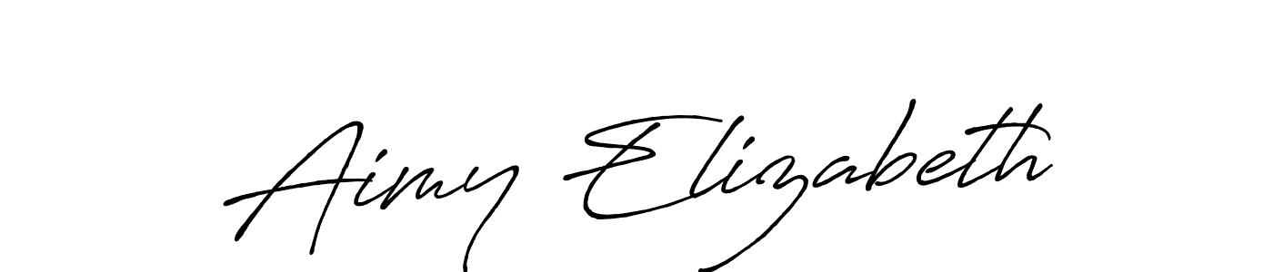 Make a beautiful signature design for name Aimy Elizabeth. With this signature (Antro_Vectra_Bolder) style, you can create a handwritten signature for free. Aimy Elizabeth signature style 7 images and pictures png