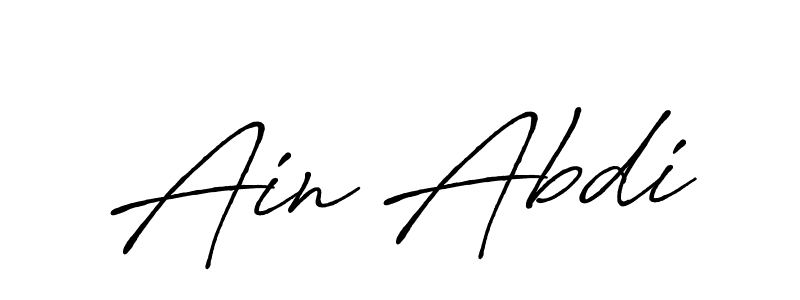 Create a beautiful signature design for name Ain Abdi. With this signature (Antro_Vectra_Bolder) fonts, you can make a handwritten signature for free. Ain Abdi signature style 7 images and pictures png