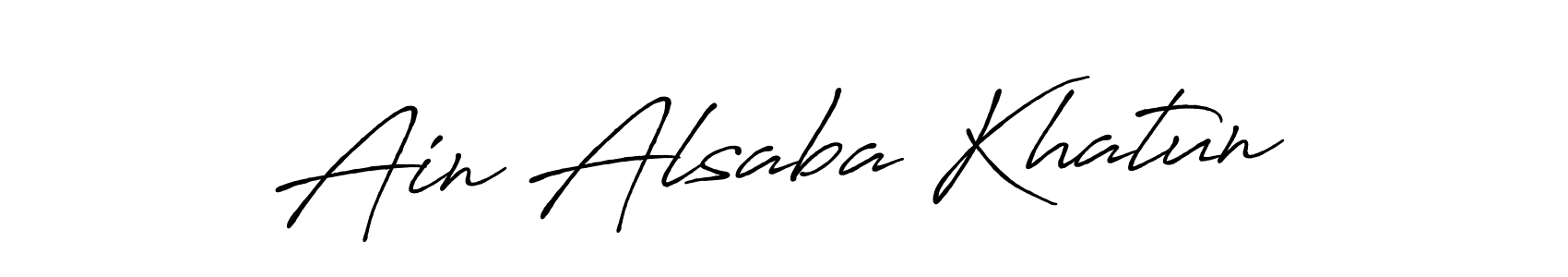 Use a signature maker to create a handwritten signature online. With this signature software, you can design (Antro_Vectra_Bolder) your own signature for name Ain Alsaba Khatun. Ain Alsaba Khatun signature style 7 images and pictures png